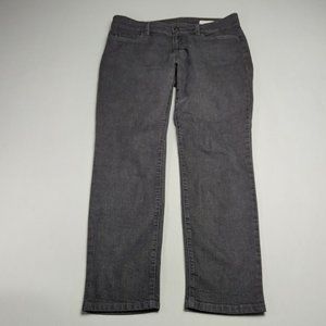 Eileen Fisher Womens Size 6 Black Jeans Denim Ankle Pants Organic Cotton Blend